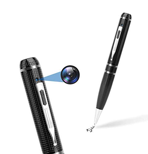 Hidden Camera Pen 32GB,FUVISION Full HD 1080P Spy Pen Camera Camcorder with Photo Taking,2 Hours Battery Pen Camera,Portable Digital Recorder with 3 Ink Refills Pocket DVR for Business and Conference