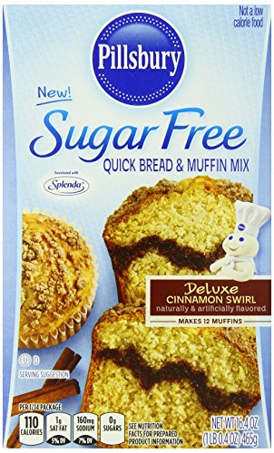 Pillsbury Sugar Free Cinnamon Swirl Flavored Quick Bread and Muffin Mix, 16.4 Ounce