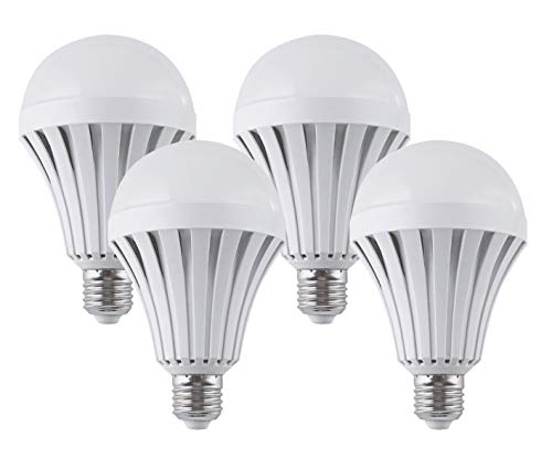 CTKcom Rechargeable Emergency LED Bulb 5W(4 Pack)- Lamps Household Lighting Bulbs ,Saving Energy Intelligent Light Rechargable Electricity 40W Equivalent 6000k White Bulb 120V E26/E27