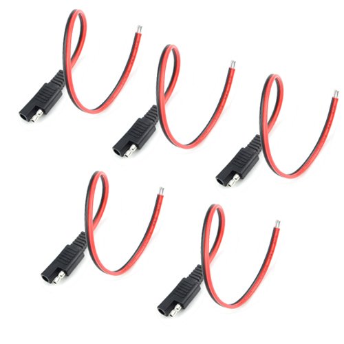 WMYCONGCONG 5 PCS SAE Power Automotive Extension Cable 18AWG 300mm