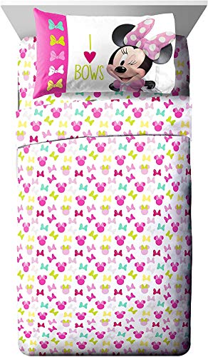 Book Cover Jay Franco Disney Minnie Mouse Bigger Bow 3 Piece Twin Sheet Set