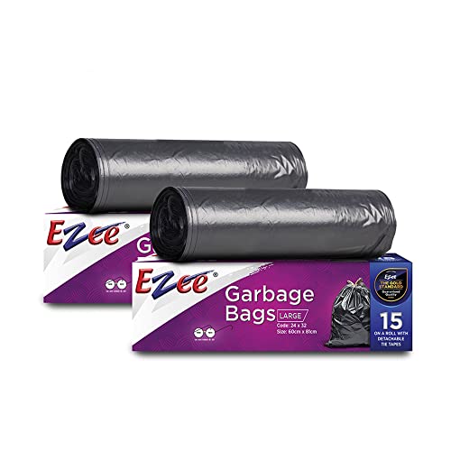 Ezee Garbage Bag - 30 Pieces (Pack of 2, Large, 24x32 inches)
