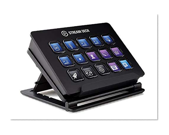 Elgato Stream Deck - Contrôleur de Création de contenus en Direct, 15 Touches LCD Personnalisables, Support Réglable, Windows 10 et macOS 10.11 ou Version Plus Récente