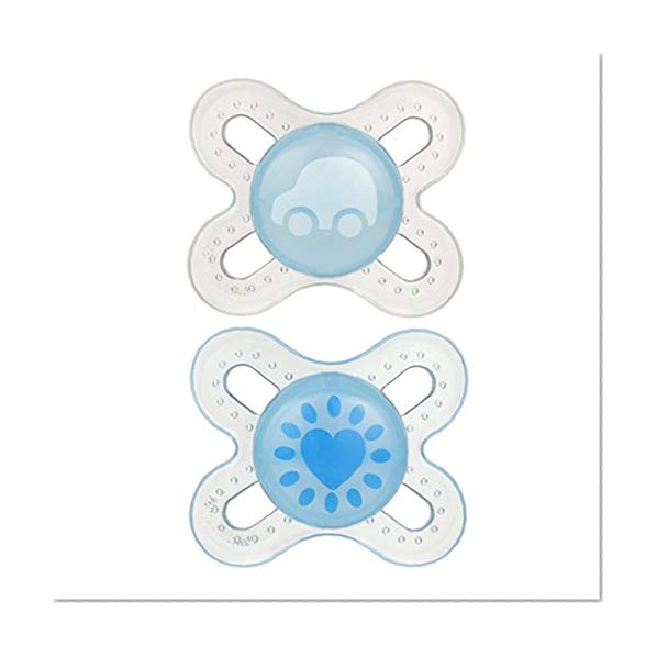 Book Cover MAM Pacifiers, Newborn Pacifier, Best Pacifier for Breastfed Babies, ‘Start Tender’ Design Collection, Boy, 2-Count