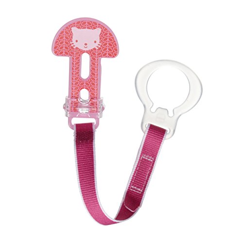 Book Cover MAM Pacifier Clips, Baby Pacifier Clip, Animal' Design Collection Pacifier Clip, Girl, 1-Count
