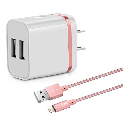 iPhone Charger with Wall Plug Apple Certified, 10 Foot Lightning to USB Cable with Dual USB Power Adapter for iPhone 11 Pro Max X XS XR 10 8 Plus 7 6 5 SE iPad Air