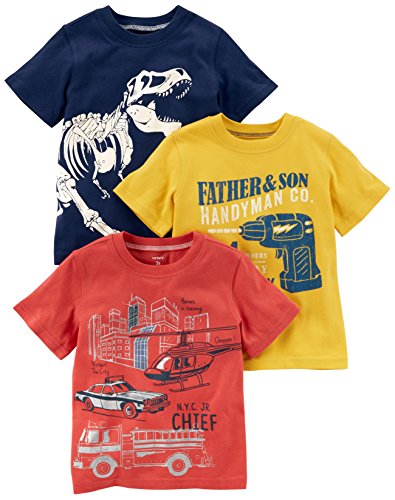 Carter's Boys' Toddler 3-Pack Short-Sleeve Graphic Tee