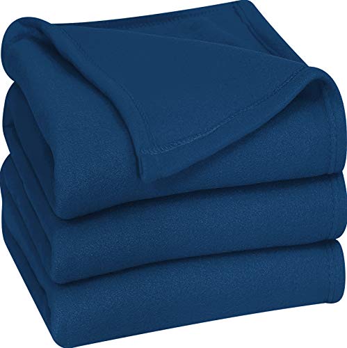 Book Cover Utopia Bedding Fleece Blanket Twin Size Navy Soft Warm Bed Blanket Plush Blanket Microfiber