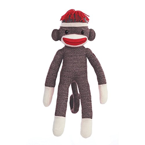MaEd by Aliens Original Sock Monkey Stuffed Animal Plush Knitted Boys Baby Doll Puppet Gift Present 20