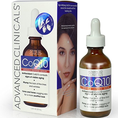 Advanced Clinicals COQ10 Wrinkle Defense Face Serum with Jojoba Oil. 1.8oz (1.8oz)