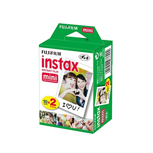 Book Cover Fujifilm INSTAX Mini Instant Film 2 Pack = 20 Sheets (White) for Fujifilm Mini 8 & Mini 9 Cameras, Model:4332059078