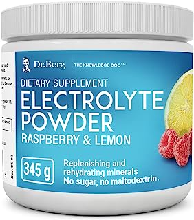 Book Cover Dr. Berg's Original Electrolyte Powder - Hydration Drink Mix Supplement - Boosts Energy & Keto-Friendly - NO Maltodextrin & Sugar-Free - No Ingredients from China - Raspberry Lemon Flavor 45 Servings