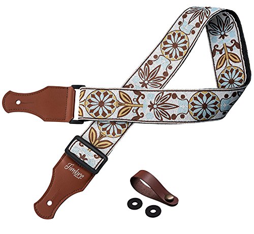 TIMBREGEAR extreme comfort acoustic guitar strap electric guitar strap free - two guitar strap locks guitar strap button!