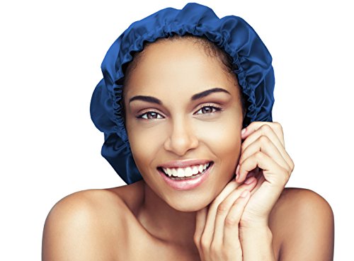 Glow By Daye Satin Bonnet, Double-Layered and Adjustable Satin Sleep Cap, Extra Large, Reversible