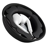 Earbud Holder Case Earphone Organizer Storage, MAIRUI Headphone Cable Management Cord Wrap Keeper Silicone Magnetic Tangle Free Winder (Black)