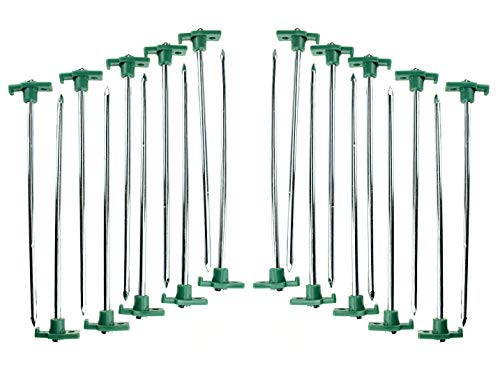 SE Heavy-Duty Metal Tent Pegs Stake Set (20-Pack) - 9NRC10-20