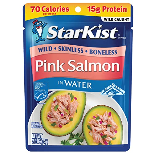 Book Cover StarKist Wild Pink Salmon - Boneless, Skinless - 2.6 oz Pouch (Pack of 12)