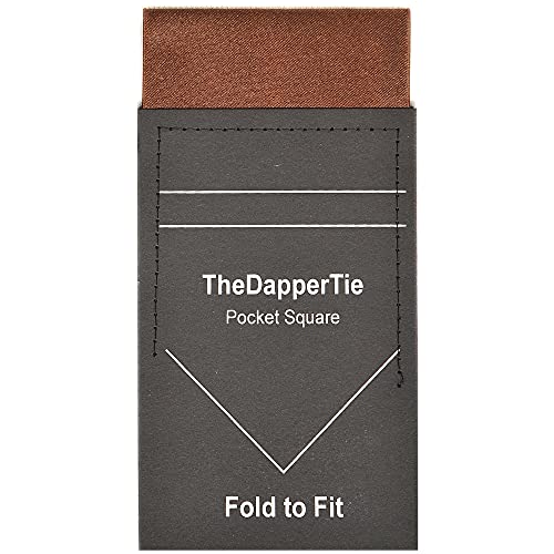 TheDapperTie - Men's Solid Flat Pre Folded Pocket Square on Card