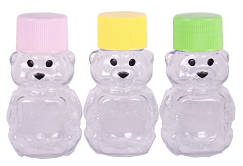 2-ounce RetroPak Plastic Panel Bear Easter Spring Variety 24-Pack (Lime green, yellow and pink caps)