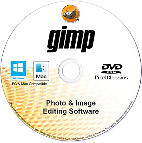 Book Cover GIMP Photo Editor 2022 Premium Professional Image Editing Software CD Compatible with Windows 11 10 8.1 8 7 Vista XP PC 32 & 64-Bit, macOS, Mac OS X & Linux â€“ Lifetime Licence, No Monthly Subscription