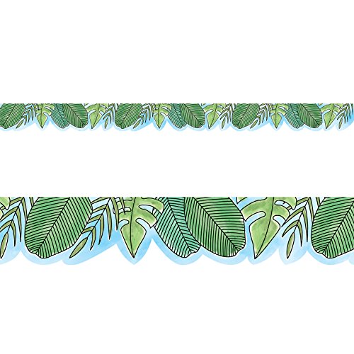 Creative Teaching Press Safari Friends Jumbo Leaves Bulletin Board Border/Trimmer (Accent Bulletin Boards, Walls, Classrooms, Learning Spaces and More)