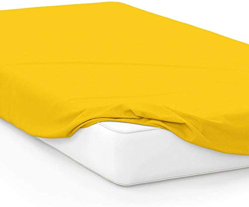 Book Cover American Pillowcase College Dorm Fitted Sheet Ultra Soft Hypoallergenic and Fade Resistant Wrinkle-Free Mattress Sheet Twin XL - Fitted Sheet Yellow Gold