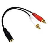 XGATML Cable Empire 3.5mm Female to 2 RCA Male Stereo Audio Cable for Smartphones, MP3, Tablets, Home Theater