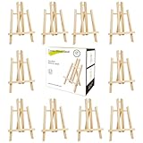 CONDA 12 Pack 11.8" Tabletop Easel, Portable A-Frame Tripod Tabletop Easel Set for Painting Party & Displaying Canvases, Photos, Display Tripod Holder Stand for Students Kids Beginners