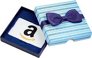 Amazon.com Gift Card in Various Gift Boxes 0 Blue Bow Tie Box