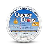 Three Lollies Queasy Drops Plus - Lozenges with Pectin & Honey to Soothe a Dry Mouth - Alleviate Nausea & Motion Sickness - Natural - 21 ct