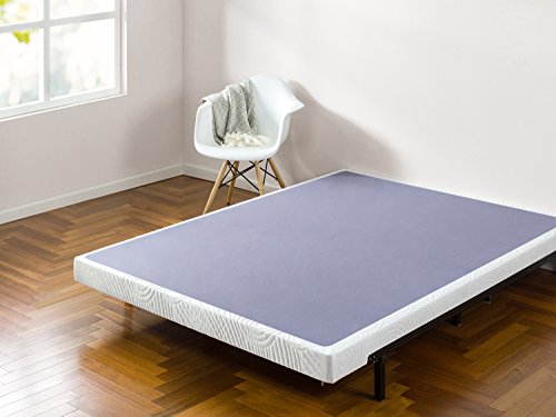 Book Cover ZINUS Metal Box Spring with Wood Slats /4 Inch Mattress Foundation / Sturdy Steel Structure / Easy Assembly, King