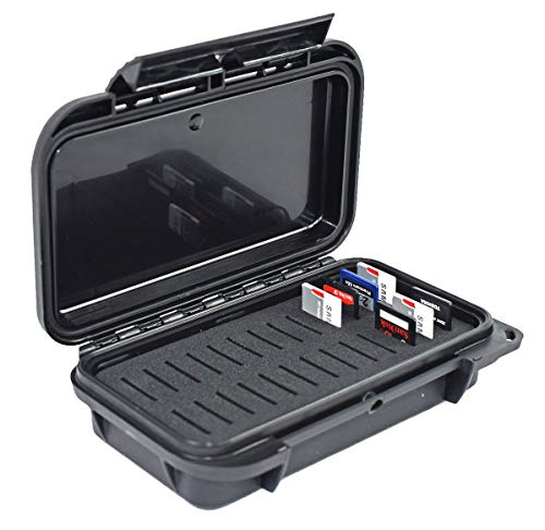 Elephant® Waterproof Dust-Proof Professional 26 SD Memory Card Protective Case ELSD-26BB Black Case with Black Foam.