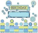 Eureka Blue Harmony Teacher Supplies Student Birthday Bulletin Board Set, 61 pcs