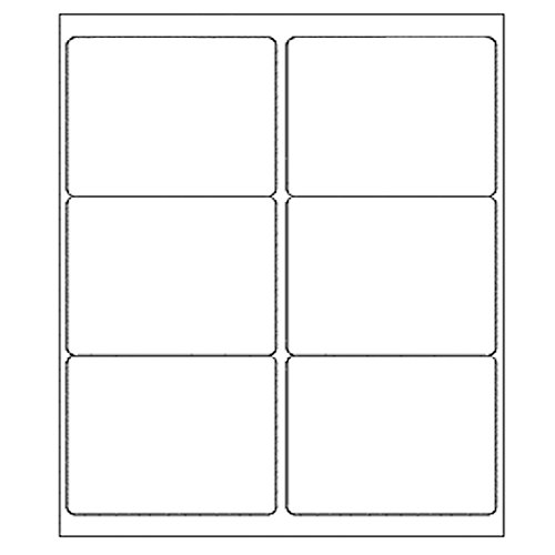 9527 Product 6 up 3-1/3 X 4 Sticker Labels Shipping Address Labels for Laser/Ink Jet Printer,100 Sheets,Total 600 Labels