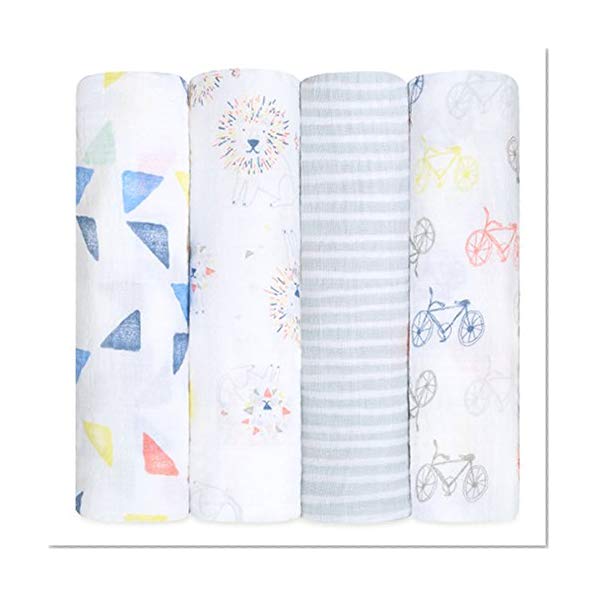 Aden + anais maxi-langes, 100% mousseline de coton, 120cm x 120cm, pack de 4, Leader of The Pack