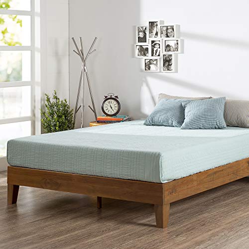 Book Cover ZINUS Alexis Deluxe Wood Platform Bed Frame / Solid Wood Foundation / No Box Spring Needed / Wood Slat Support / Easy Assembly, Rustic Pine, King