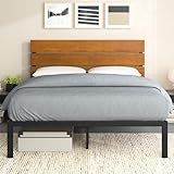ZINUS Paul Metal and Wood Platform Bed Frame / No Box Spring Needed / Wood Slat Support / Easy Assembly, Full