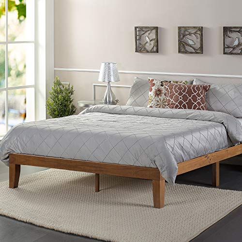ZINUS Alexia Wood Platform Bed Frame / Solid Wood Foundation / No Box Spring Needed / Wood Slat Support / Easy Assembly, Rustic Pine, Twin