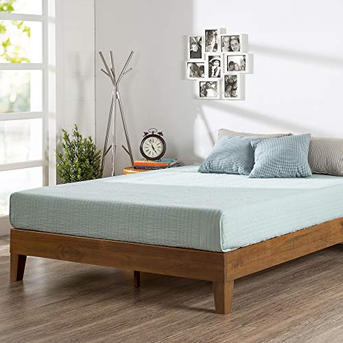 ZINUS Alexis Deluxe Wood Platform Bed Frame / Solid Wood Foundation / No Box Spring Needed / Wood Slat Support / Easy Assembly, Rustic Pine, Twin