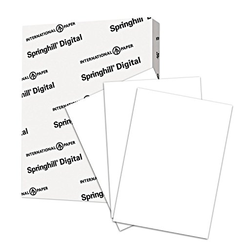 Book Cover Springhill Cardstock Paper, White Paper, 110lb, 199gsm, 8.5 x 14, 92 Bright, 1 Ream / 250 Sheets - Index Card Stock, Thick Paper(015314R)