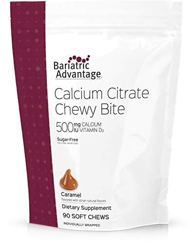Book Cover Bariatric Advantage - 500mg Calcium Citrate Chewy Bite - Caramel, 90 Count