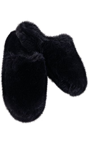 Book Cover PajamaGram Fuzzy Slippers for Women - Washable Slip-Ons