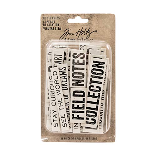 Tim Holtz Quote Chips, Paper, Multi-Colour, 15.9 x 9.3 x 3.3 cm