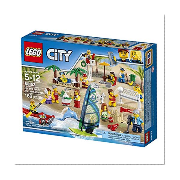 LEGO City - Ensemble de figurines LEGO City - La plage - 60153 - Jeu de Construction