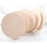 3 inch Wood Circle, Unfinished Round Slice Cutout, 1/8 inch Thick - 25 Pack
