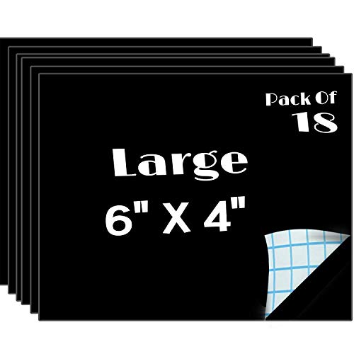 Extra Thick Large Chalkboard Labels For Big Bins Boxes Jars Containers 4x6 inch Erasable Reusable Rectangle Black Board Label Waterproof Adhesive Stickers Decal Organize Craft Gift (Pack of 18)