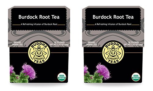 Book Cover Buddha Teas Sachets de thé bio sans lactose sans caféine, sans caféine, thé de racine de bardane bio 2 paquets