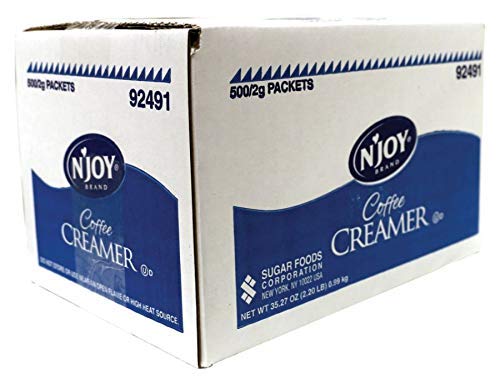 Book Cover N'Joy Single-Serve Non-Dairy Coffee Creamer Packets, Box Of 500 Packets