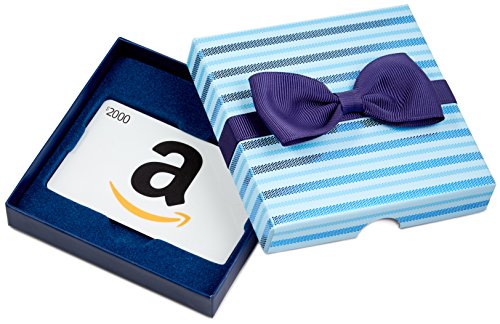 Book Cover Amazon.com $2000 Gift Card in a Blue Bow-Tie Box (Classic White Card Design)