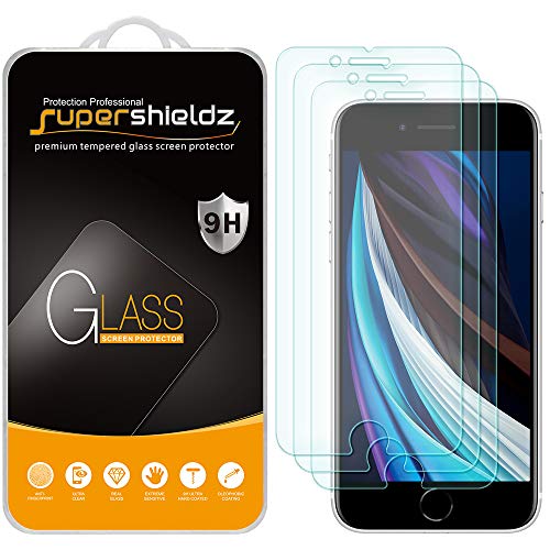 Supershieldz [3-Pack] for Apple iPhone 8/iPhone 7 Tempered Glass Screen Protector Anti-Scratch Anti-Fingerprint Bubble Free Lifetime Replacement Warranty